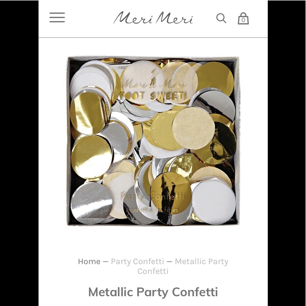 NWT Anthropologie Metallic Party Confetti 6 boxes